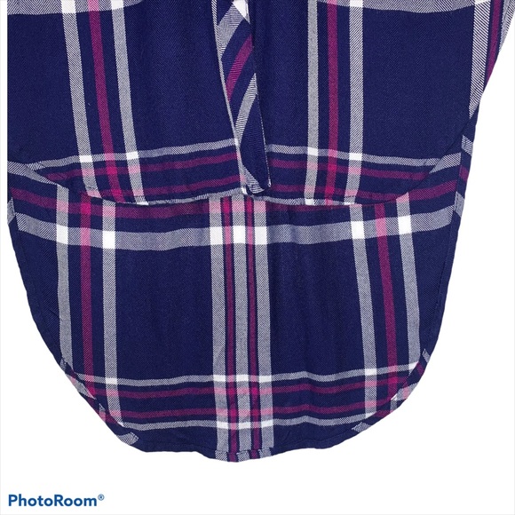 Rails Jordyn Plaid Button down Sleeveless Maxi Top Flannel XS NEW Blue Red - Picture 6 of 13